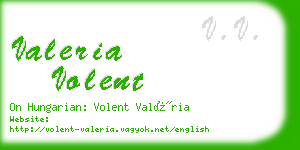 valeria volent business card